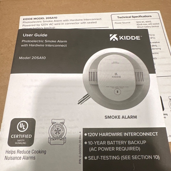 Kidde Smoke Alarm with Hardwire Interconnect - Picture 3 of 4